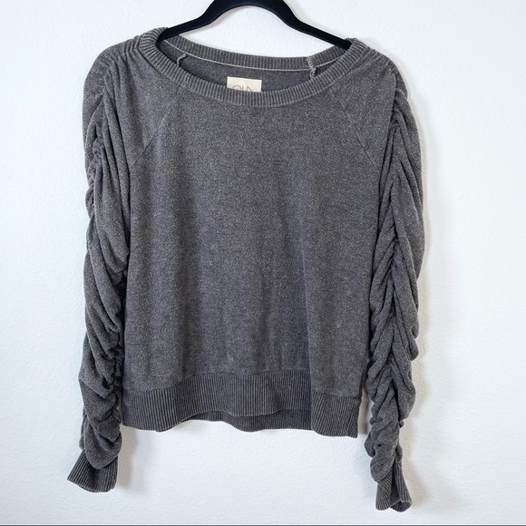 Chaser Shirred Sleeve Sweatshirt Sz Medium - Picture 15 of 15